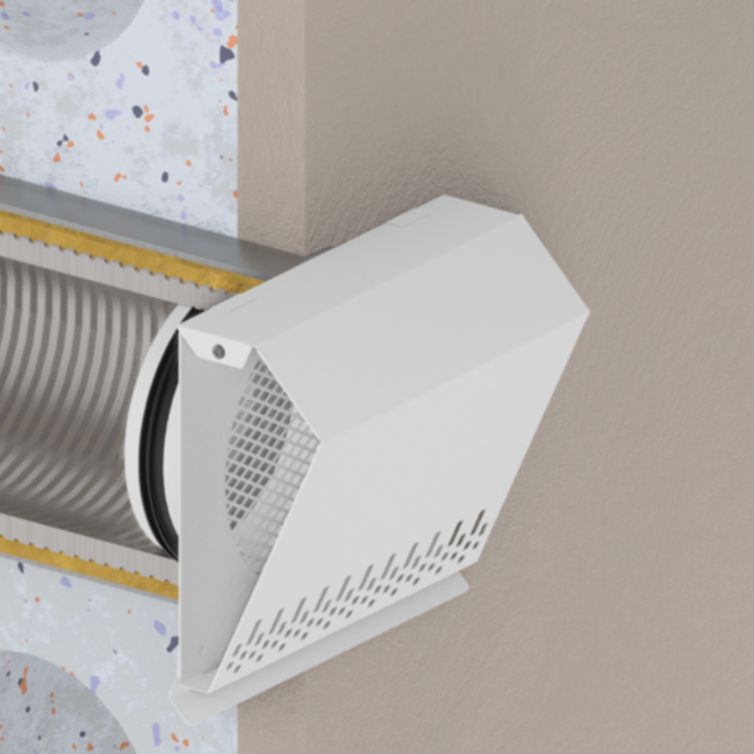 Exterior Wall Grille Graphite - 150mm