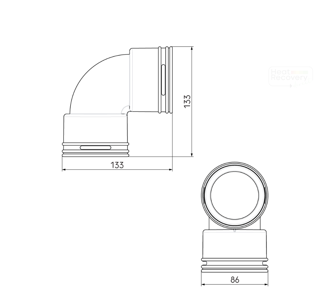 Air Excellent AE34C Bend 90°