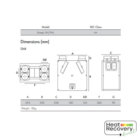 Vent-Axia - Lo-Carbon Sentinel Kinetic FH - Left Hand