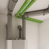 Aerfoam 125 T-Piece in Radial Ducting