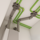 Aerfoam 125 T-Piece in Radial Ducting