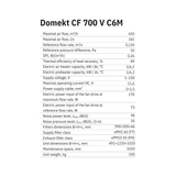 Domekt CF 700 V C6M Specs