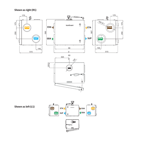 Domekt R 400 H C6M Size