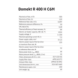 Domekt R 400 H C6M Specs