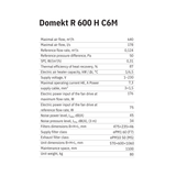 Domekt R 600 H C6M MVHR System Specs