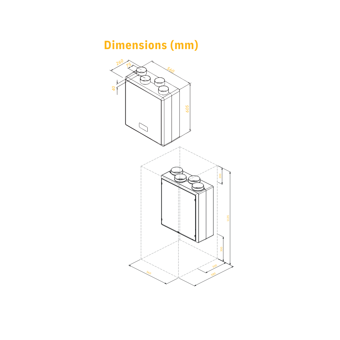 ESAVA 260 Technical Dimensions