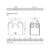Vent-Axia - Sentinel Kinetic Plus B - Left Hand Technical Specification