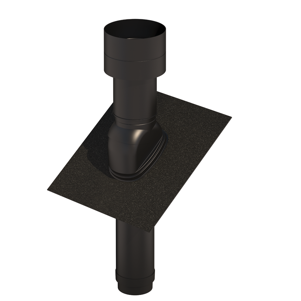 Roof Terminal Insulated UB49 160mm Black