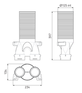 Air Excellent 2x AE34C Valve Adaptor 125mm 180°